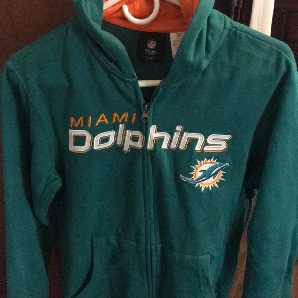 Youth Miami Dolphins zip hoodie